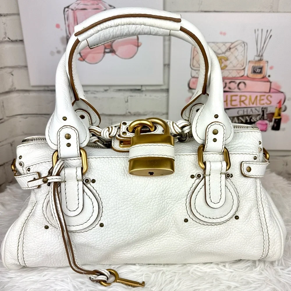 Chloe | Bags | Chloe White Leather Paddington Bag | Poshmark